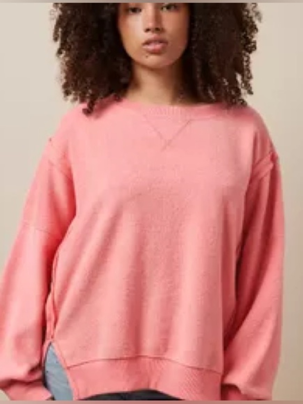 AE American Eagle‎ Huggable Oversized Pink Sweatshirt Size XS